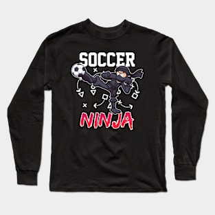 Cool Cartoon Ninja Football Player Long Sleeve T-Shirt